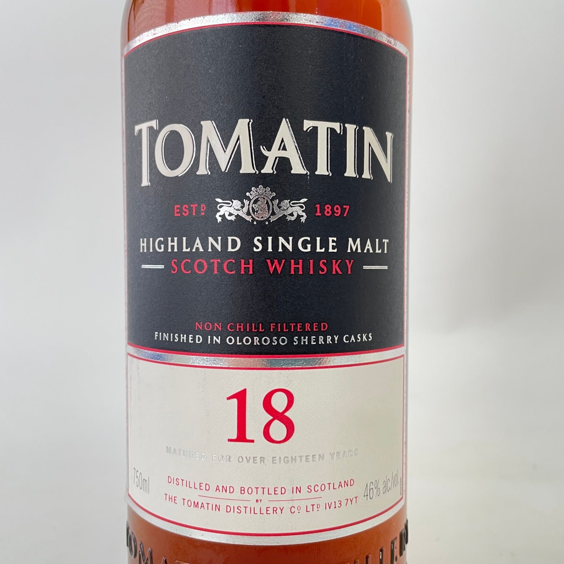 トマーティン 18年 オロソソシェリーカスク TOMATIN AGED 18 TEARS OLOROSO SHERRY CASK FINISH