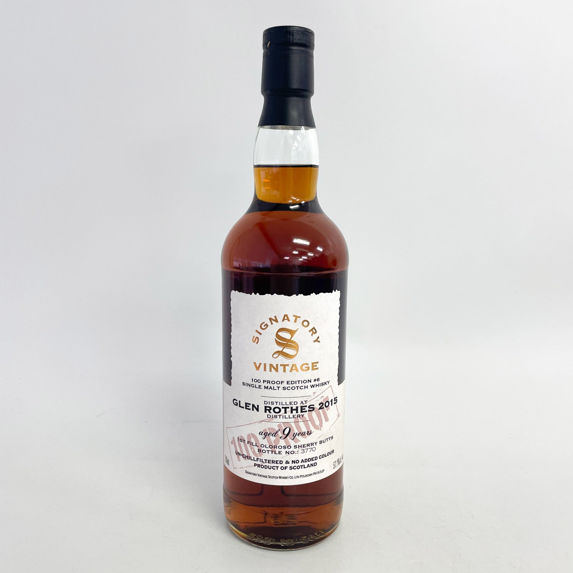 シグナトリー グレンロセス 9年 2015 シェリーバット SIGNATORY GLEN ROTHES 2015 aged 9years SHERRY BUTTS