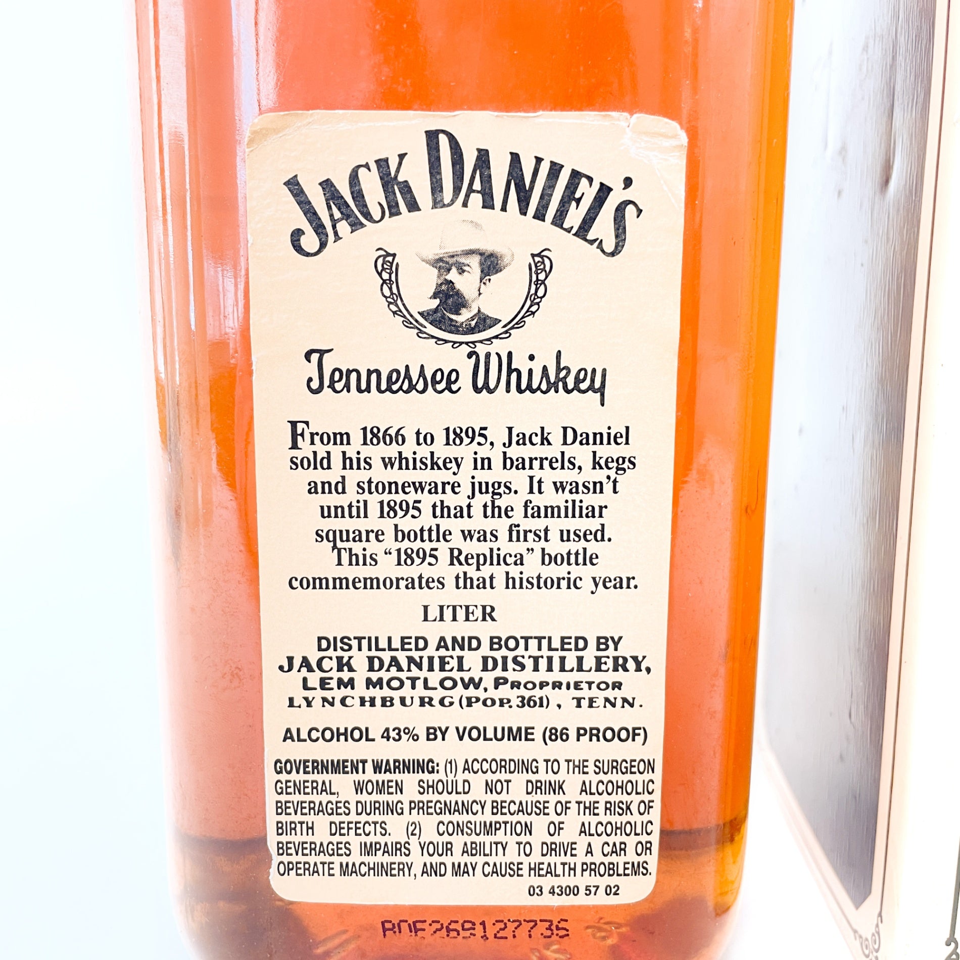 ジャックダニエル オールドNo.7 1895 レプリカボトル 1000ml JACK JANIEL'S Old No.7 1895 REPLICA BOTTLE
