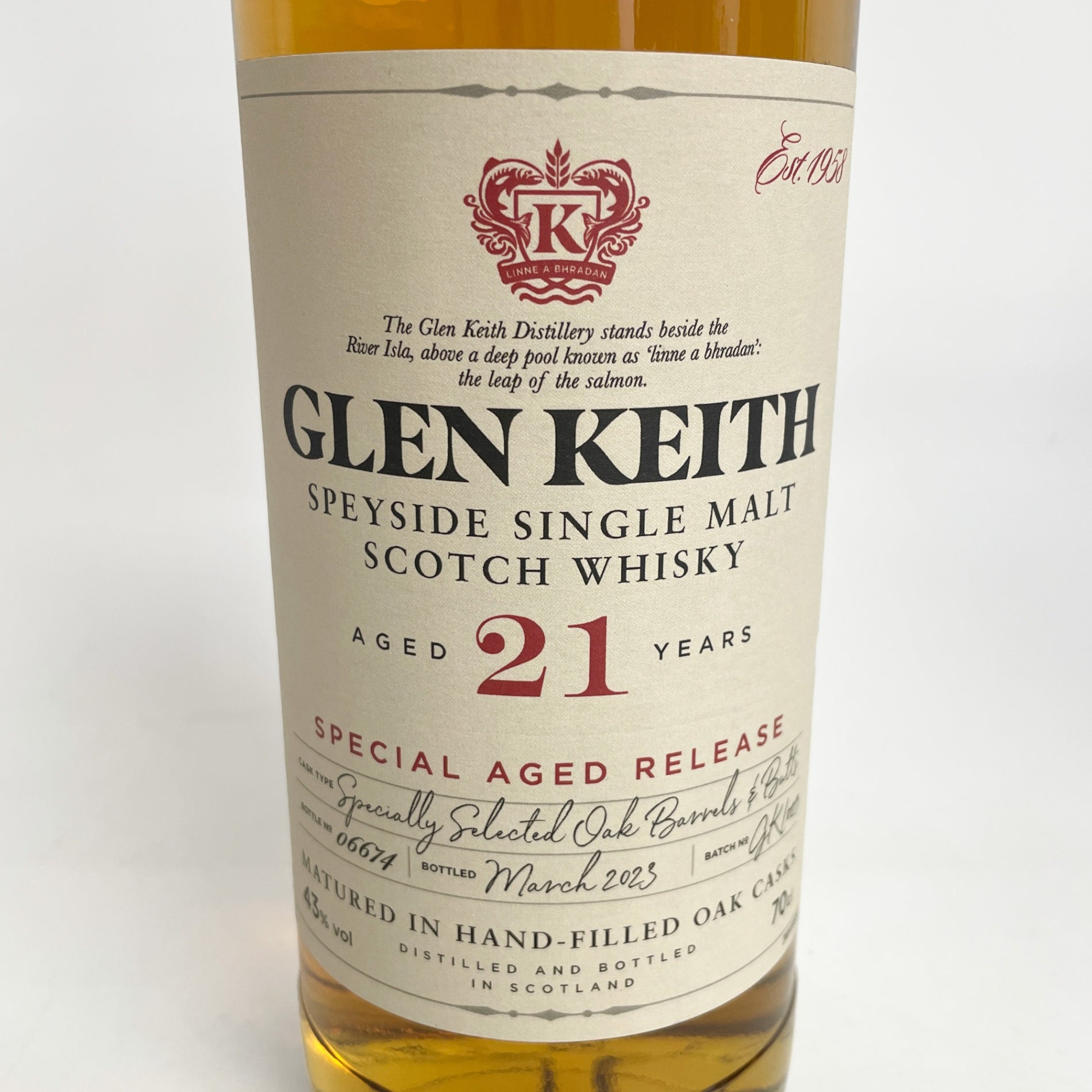 グレンキース 21年スペシャルエイジドリリース GLEN KEITH 21years SPECIAL AGED RELEASE